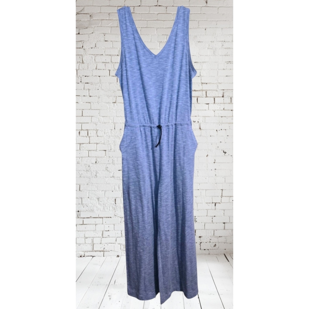 Tek Gear On-The-Go Gear Wide Leg Cinched Waist Jumpsuit Heathered Purple Size M